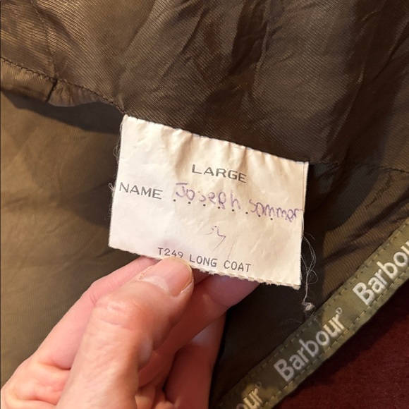 Vintage BARBOUR Men's L Plaid Wool Trench Coat Jacket Collared T249 Long Coat - Picture 11 of 16